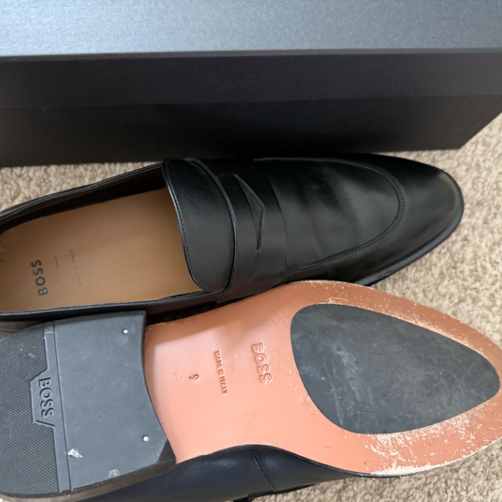 BOSS Derrek loafer, men's dress shoes, black, size 10 (UK 9) - Picture 3 of 3